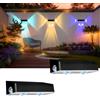 AXFEE 2 Pezzi Lampada da Parete a Energia Solare, Luce Solare Led Esterno | 11 Modalità, IP65 Impermeabile, 9 Cambia Colore RGB Luci LED Solare Esterno Giardino, per Giardino, Parete, Veranda, Percorso