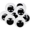 TOAOB THE ONE AND ONLY BABY TOAOB 8 Pezzi Occhi Adesivi 75mm Rotondo Plastica Mobili Autoadesivi Wiggle Finti Occhietti per Lavoretti Fai da Te Scrapbooking Artigianato Bambole Pupazzi Accessori Bianco Nero