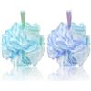 INSPUTOL Confezione da 2 spugne da doccia grandi, 75 g di spugne da bagno in morbida rete per un'esfoliazione delicata, scrub corpo per donna e uomo (combinazione 2)