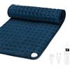 MYCARBON Termoforo Elettrico 60x30cm 6 Temperature Timer 120min Pad Riscaldante Cuscino Termico Allevia Dolori Muscolari Lavabile per Schiena Cervicale Spalle Pancia Gambe(Blu)