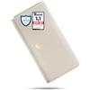 Baur since 1976 Baur portafoglio da donna - vera pelle nappa con protezione RFID - portafoglio grande con 18 scomparti carte e scomparto monete con cerniera metallica - tutto in pelle (Design oro, Beige)