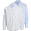 JACK & JONES Jornorrebro Oxford - Maglietta LS MP, Blu di Cachemire, L
