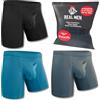 RM Real Men Real Men - Boxer da Uomo, Confezione da 1, 3 e 6 Pezzi, in Modal, Large