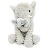 LES PTIPOTOS Peluche Les Ptipotos elefante grigio Dimoitou, mamma e cucciolo