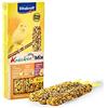 Vitakraft Kräcker Mix, snack uccelli, bastoncini da sgranocchiare, con uovo e semi da prato, con albicocca e fico, con miele e sesamo, per la cura del becco, senza zuccheri aggiunti (1x 80g)
