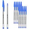Amazon Basics - Set di Penne a Sfera, per Casa, Ufficio e Scuola, Punta da 1,0 mm, Inchiostro Blu, Confezione da 12