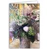 Afie 68-4033 - Biglietto fotografico con bouquet di fiori bianco rosa, viola, formato chiuso, 17 x 11,5 cm, interno bianco per scrivere il tuo messaggio di auguri - consegnato con una busta, creato e