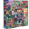 eeBoo Piece & Love: Decorazioni natalizie - Puzzle da 1000 pezzi - Puzzle quadrato per adulti, 23 x 23, include inserto di riferimento per immagini, pezzi