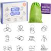 THE TWIDDLERS - 12 pezzi di filo metallico IQ Rompicapo, Multipack Mini Giocattoli Regalo Scolastico e Riempi Sacchetti Party per Bambini, Adulti Bomboniere Party Cracker Natale