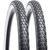 YUNSCM 2-PCS 24 pollici Montagna bicicletta pneumatici 24x2.125/57-507 Classic White Wall Compatible with 24x2.0 24x2.10 24x2.125 24x2.15 bicicletta pneumatici (Y-823)