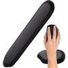 Bibykivn Poggiapolsi per Tastiera e Mouse, Silicone Memoria 2cm Ergonomico, Comfort Clinicamente Testato per Tunnel Carpale, Antiscivolo, Resistente Macchie, per Ufficio Casa (Nero)