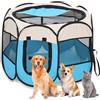 YuLiMirich Recinto Cani da Interno, Recinto Pieghevole per Cani e Gatti, Recinti Gioco per Cane, Box Pieghevole per Cane, Portatile Recinto per Animali pour Gatti, Cani, Conigli (Blu Recinti, S)