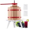 VEVOR Pressa Manuale per Vino di Frutta Cesto in Legno Massello 12L con 8 Blocchi, Spremiagrumi Manuale per Bevande Alcoliche Pressa per Sidro, Mela, Uva, Tintura, Miele, Olio d'Oliva Cucina, Casa