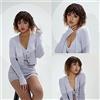 FASHION IDOL Bob ricci capelli umani parrucca per le donne nere 10 pollici brasiliano puro capelli umani breve acqua profonda parrucca ondulata