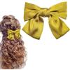 LECTNORE Fermaglio per capelli a fiocco, fiocchi per capelli da donna, forcina per capelli con fiocco grande, fermagli per capelli francesi con nastro, fiocchi per capelli da donna e bambina (giallo)