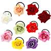Yoosit Confezione da 10 ghirlande colorate per capelli, fatte a mano, con rose, elastiche, decorative, per coda di cavallo, per donne, matrimoni, feste nuziali