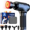 BOB AND BRAD T2 Ultra Pistola Massaggio Muscolare con Calore e Terapia LED Rossa, Massaggiatore a Percussione Tessuti Profondi, Massaggiatore Elettrico per Atleti & Recupero Muscolare