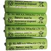 Divas World 4 batterie AA ricaricabili ad energia solare 300 mAh 1,2 V NI-MH luci da giardino confezione da 4 confezioni natalizie