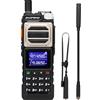 BAOFENG UV-25 Tri-Power Radio amatoriale portatile, radio a lungo raggio da 10W, ricevitore multibanda aereo UHF VHF FM, Batteria di ricarica di tipo C da 5200 mAh, Antenna a collo d'oca