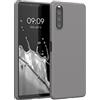 kwmobile Custodia Compatibile con Sony Xperia 10 III Cover - Back Case per Smartphone in Silicone TPU - Protezione Gommata - stone dust