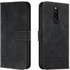 Bravoday Cover per Xiaomi Redmi 8 / 8A, Flip Custodia in Pelle PU Portafoglio Custodia per Xiaomi Redmi 8 / 8A, con Slot per Schede, Nero
