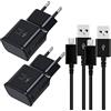 DBZYLN 2 Pack Caricatore Compatibile per Samsung Galaxy S7 Edge S6 Edge S4 S3 A6 J7 J6 J5 J3 Note5 Note4 Tab S Tab S2, Moto G5 E6, DBZYLN AFC (5V-2A | 9V-1.67A) Caricabatterie con Cavo Micro USB 150cm (Nero)