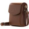 MegaGear MG701 Custodia per Fotocamera Panasonic Lumix DC-ZS70, DC-TZ90, DMC-LX10, DMC-ZS60, DMC-TZ80, DMC-ZS100, TZ100, TZ101, Marrone Scuro