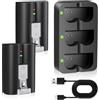 PoweLyt 2 Batterie per Ring(3.65V 6040mAh) e stazione di ricarica,Batteria ricaricabile a sgancio rapido compatibile con Video Doorbell 2/3/4/3 Plus,Stick Up Cam Battery (2nd & 3rd Gen),Spotlight Cam,Intercom