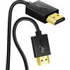 Twozoh Cavo HDMI Flessibile Sottile 1M, Cavi HDMI Morbido Ultra Supporto 4K&60Hz/2160P/1080P