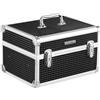 SONGMICS Valigetta per Cosmetici, Beauty Case Professionale, Cofanetto da Viaggio Porta Trucchi per Parrucchieri e Truccatori, con Vassoio Rimovibile e Serrature, Nero JBC328B01