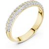 Senza marchio Certified Round 38 Pz Diamond Prong Set helf Eternity Petite Shank Band C203