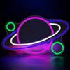 panthem Neon Light Sign, Planet Space Neon Sign Batteria USB Neon Segno Luce Neon Segno Pianeta Lampada per Camera da Letto, Sala Giochi, Bar Festa Vivaio Camera dei Bambini