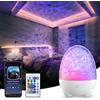 WeBeqer Proiettore LED Girevole a 360° con Controllo Touch e Telecomando, Bluetooth, 12 Modalità Colore, Luce Notturna Bambini con Proiettore Stelle Soffitto Ricaricabile - Regalo per Bambina e Cameretta (1)