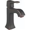 Hansgrohe 31075921 Metris C Rubinetto Bagno 1 Foro con Maniglia Leva, Bronzo Lucidato Olio, 1.5 Galloni Al Minuto