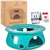 Urban Lifestyle Scaldino per Teiera in Gres Turchese, Scalda Teiera con Candela Tealight per Liverpool 1,6 L, Supporto Teiera per Tè e Caffè, Finitura Lucida, Ø 16,5 cm, Altezza 8 cm