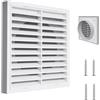 SIGANDG Ø 100 mm Griglia di Ventilazione Rettangolare,Griglia Aerazione In ABS Plastica Quadrata con Protezione Contro Insetti Rimovibile,Adatto Per Bagni, Cucine, Cappe, Asciugatrici, Ecc.(Bianco)
