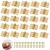XNJIHWA 50 Pezzi Mini Cerniere Vintage Modellismo Cerniere Piccole e 200 Chiodi