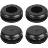 QUARKZMAN 60pz Passacavi Gomma 3/8 (10mm) Foro Perforazione, 1/4 (8mm) ID Tappi Foro a Doppia Faccia Anello Tenuta per Protezione Cavi Firewall, Nero