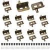 UFURMATE 10 Set di Piccole Cerniere a Perno Nascoste in Ferro con Finitura Bronzo per Porte in Legno con Boccole per Porta a Battente