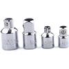 Fongmore Kit Convertitore Riduttore da 4 Pezzi 1/2 a 3/8 Adattatore Jack a Cricchetto Quadrato da 3/8 a 1/4 (Colore Argento)