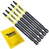 SabreCut 5 x SabreCut SCTX1589_5 89 mm T15 TX15 Set di punte per cacciavite a impatto magnetico Torx Heavy Duty compatibile con Dewalt Milwaukee Bosch Makita e altro