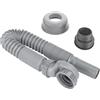 Qrity 1 Pezzi Tubi di Scarico per Vasca da Bagno, Kit di Scarico per Acque Reflue, Sifone a Basso Profilo P da 400mm a 960mm, per Vasca da Bagno