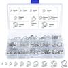 REJOECE 110 Pezzi Fascette Stringitubo a Molla, 6/7/8/9/10/12/13/14/15/16 mm Clip per Tubo Flessibile per Carburante, Morsetto a Molla, Morsetti per Tubi Flessibili per Tubo Di Vuoto(argentato)