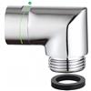 Totalize Adattatore a gomito per doccia a 90 gradi, in ottone massiccio, attacco G1/2 (cromato)