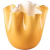 VENINI VASO FAZZOLETTO D.13,5 CM AMBRA INTERNO LATTIMO H.13,5 CM FO370004000O09D