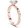 Senza marchio Anello di Fidanzamento Petite Shank 1,00 Ct Certificato Creato Diamante Twist...