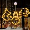 HUIKUANGEU Lampada a Ventosa per Natale,3 Pezzi Luci di Natale a LED Luce a Sospensione,Luci Sospese con Ventosa,Luci Natale per Finestra LED,Luce per Finestra Sospesa di Natale Luci Decorative della