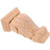 BESTonZON Mensola in Legno Massello Intagliata 5.59X3.15X1.97 Pollici Decorativa Per Pareti Cucina E Stile Europeo Capitello Colonna Rustico