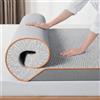 PERLECARE Topper 160 x 200 cm - Topper rigido per materasso, altezza 7,5 cm, durezza H3 H4, gel in schiuma fredda, con coprimaterasso di alta qualità, certificato Oeko-Tex, per letto a molle e divano