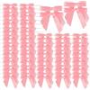 Bztzhm Confezione da 80 fiocchi regalo in nastro di raso, misura piccola, rosa per matrimoni, fiocchi decorativi per confezionare regali, biglietti fai da te, compleanno, Natale, San Valentino